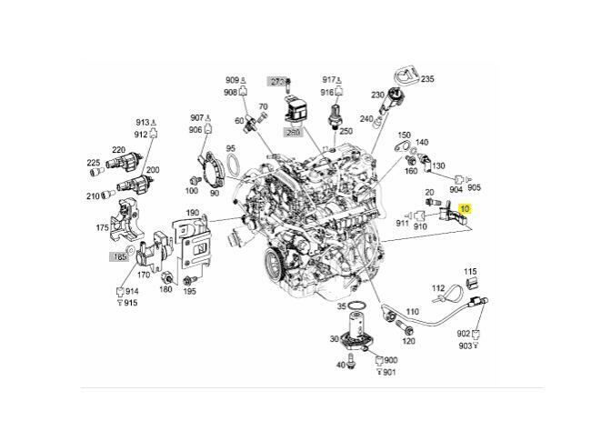 Crankshaft Position Sensor for Mercedes CLA250 CLA45AMG C300 E300 GLA250 GLC300 v