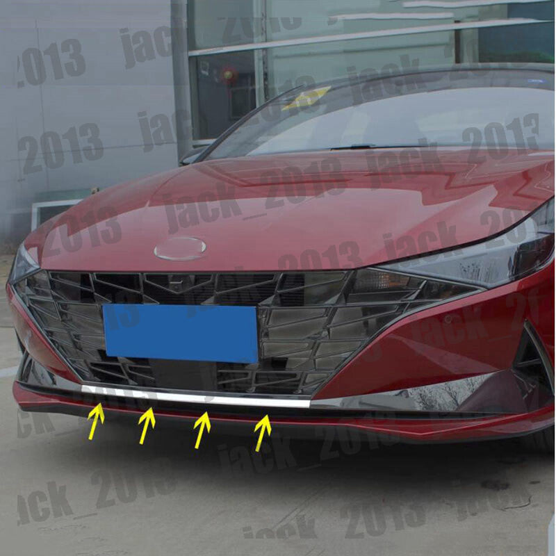 for Hyundai for Elantra CN7 2021-2023 STAINLESS Front Bumper Lip Strip Cover Trim