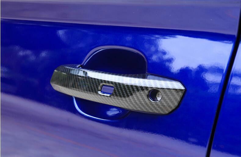 for Audi Q5 18-2021 ABS Carbon Fiber Exterior Outside Door Handle Cover Trim 4X