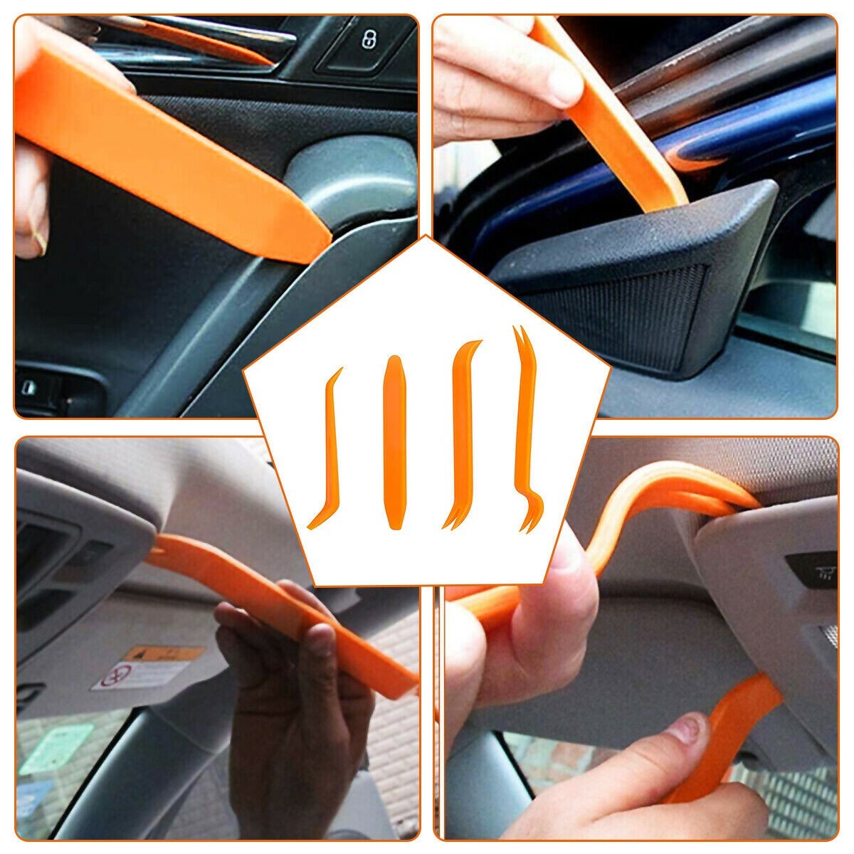 100 Pcs Fender Clips for Car Liner Fastener Rivet Push Retainer 6 Size