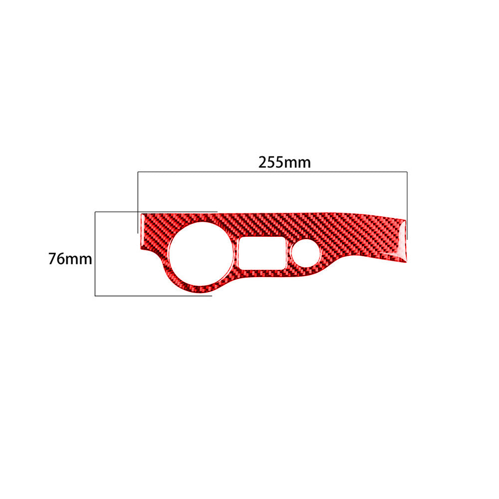 3X Red Glove Box Panel Trim Cover Decor Carbon Fiber For Tacoma 2012-2015 v