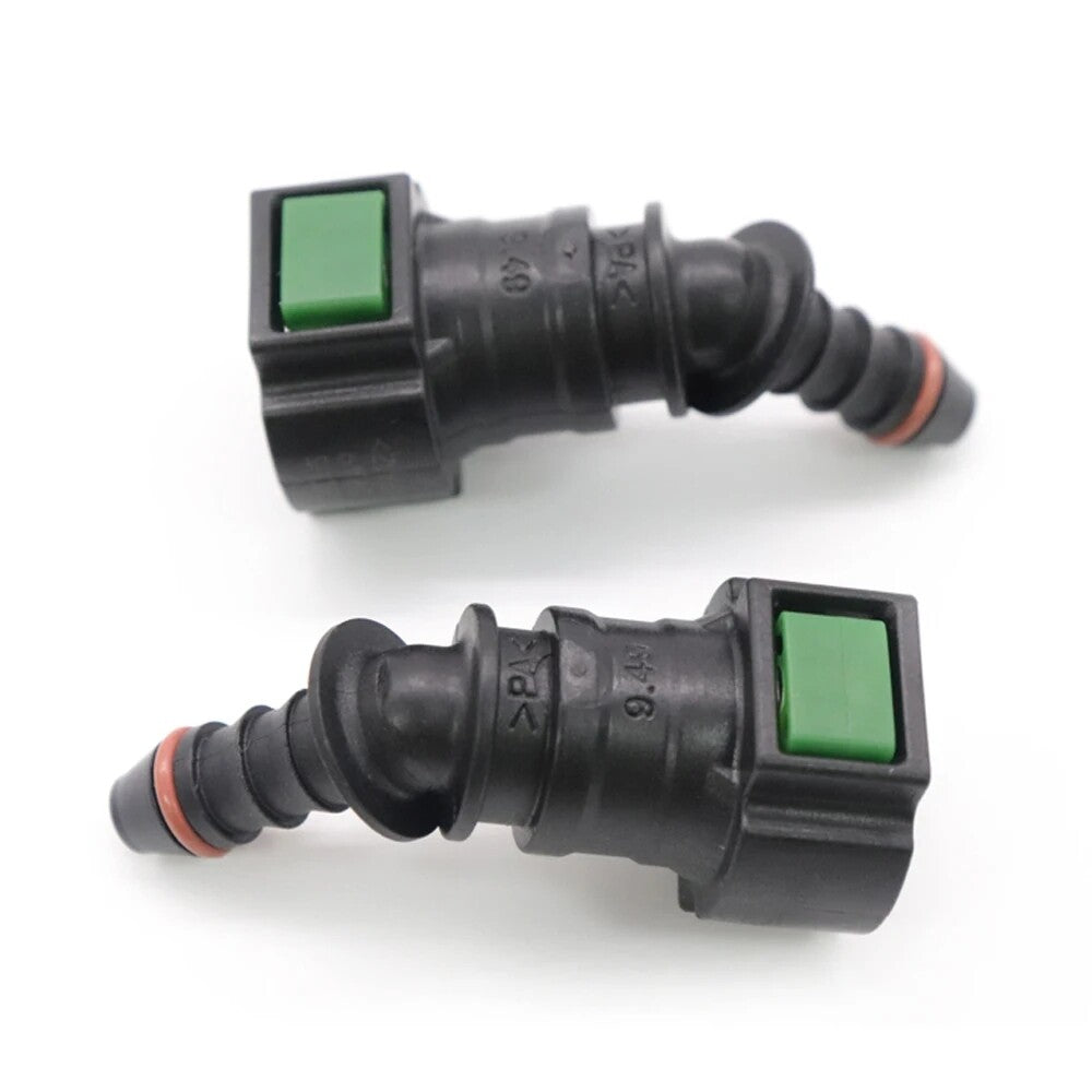 Car 2pcs Fuel Line Hose Pipe Quick Release Female Connector 9.49mm ID6 8x6 135¡ã Q