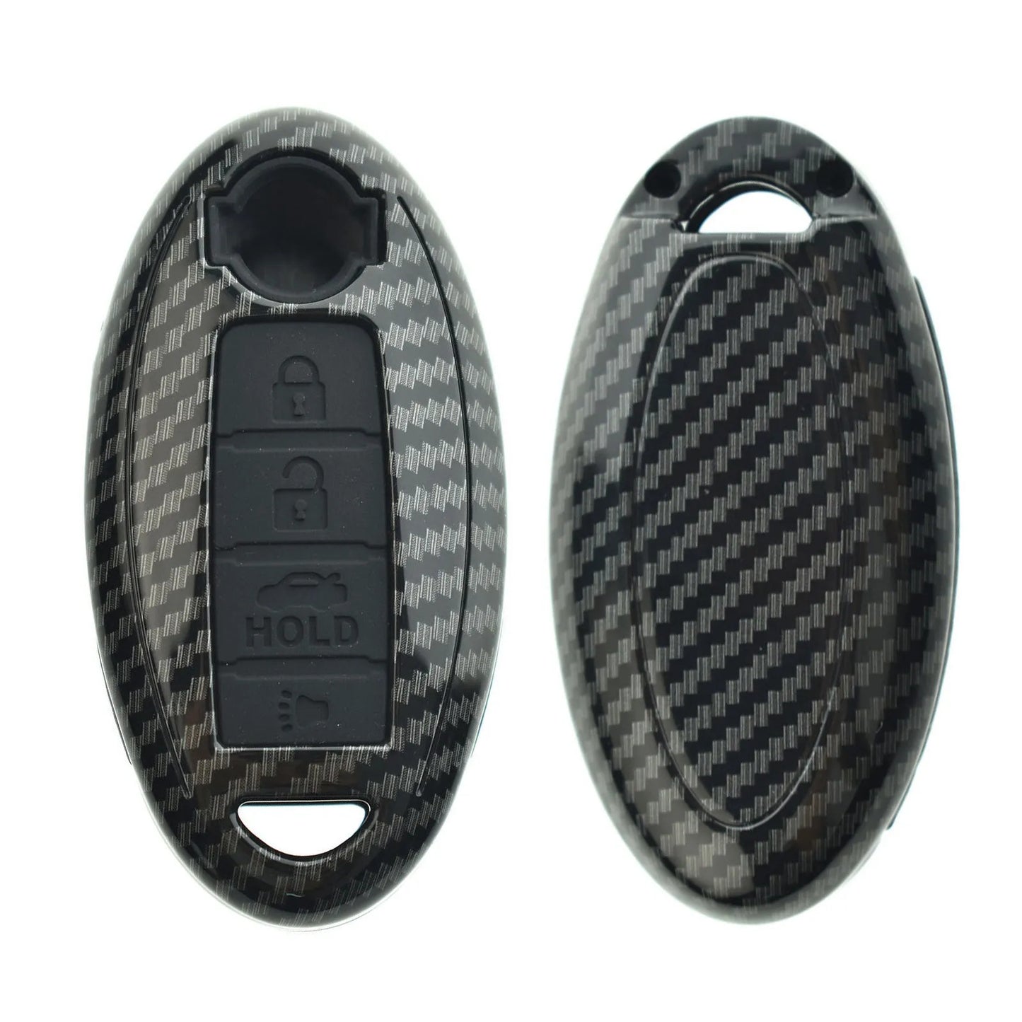 ABS Carbon Fiber Style Keychains Key Cover Case For accessories for Nissan new