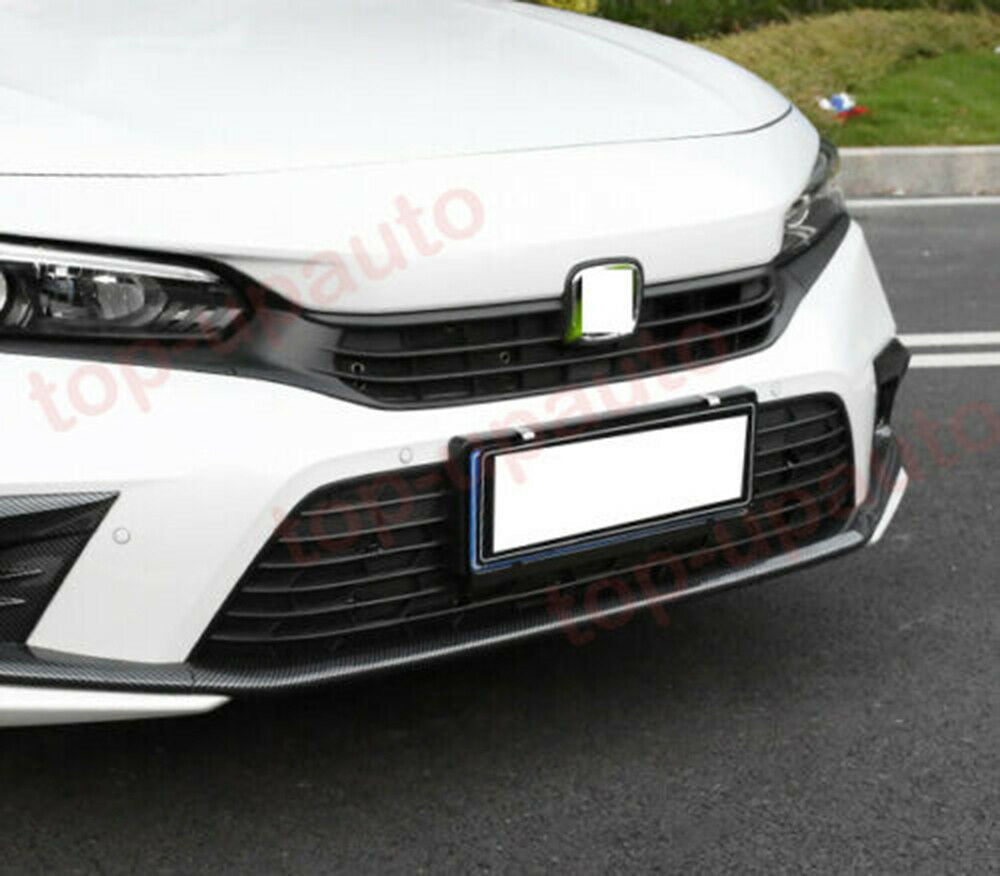 for Honda for Civic 2022-2023 Carbon Fiber ABS Front Bumper Bottom Grille Trim Strip