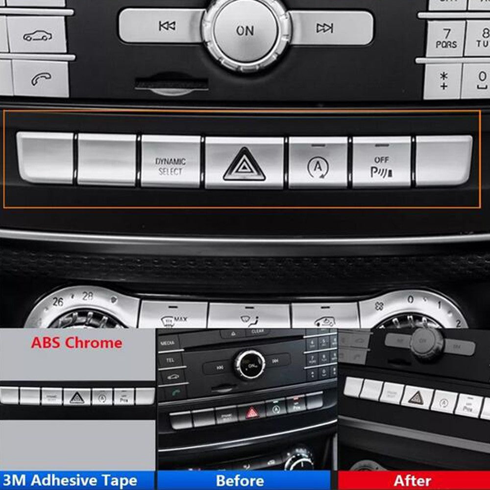1 Set CD Panel Function Switch Cover Trim for Mercedes for Benz A/B/CLA/GLA Class Q