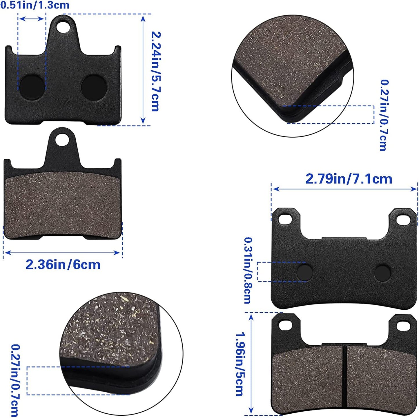 Brake Pads for Suzuki GSXR 1000 2004 2005 2006, GSXR 600 K4/K5 2004 2005