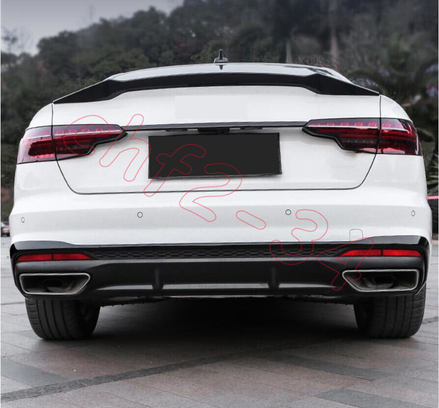 for Audi A4 S4 2020-23 ABS Piano Black Rear Bumper Strip Protector Cover Trim 3x