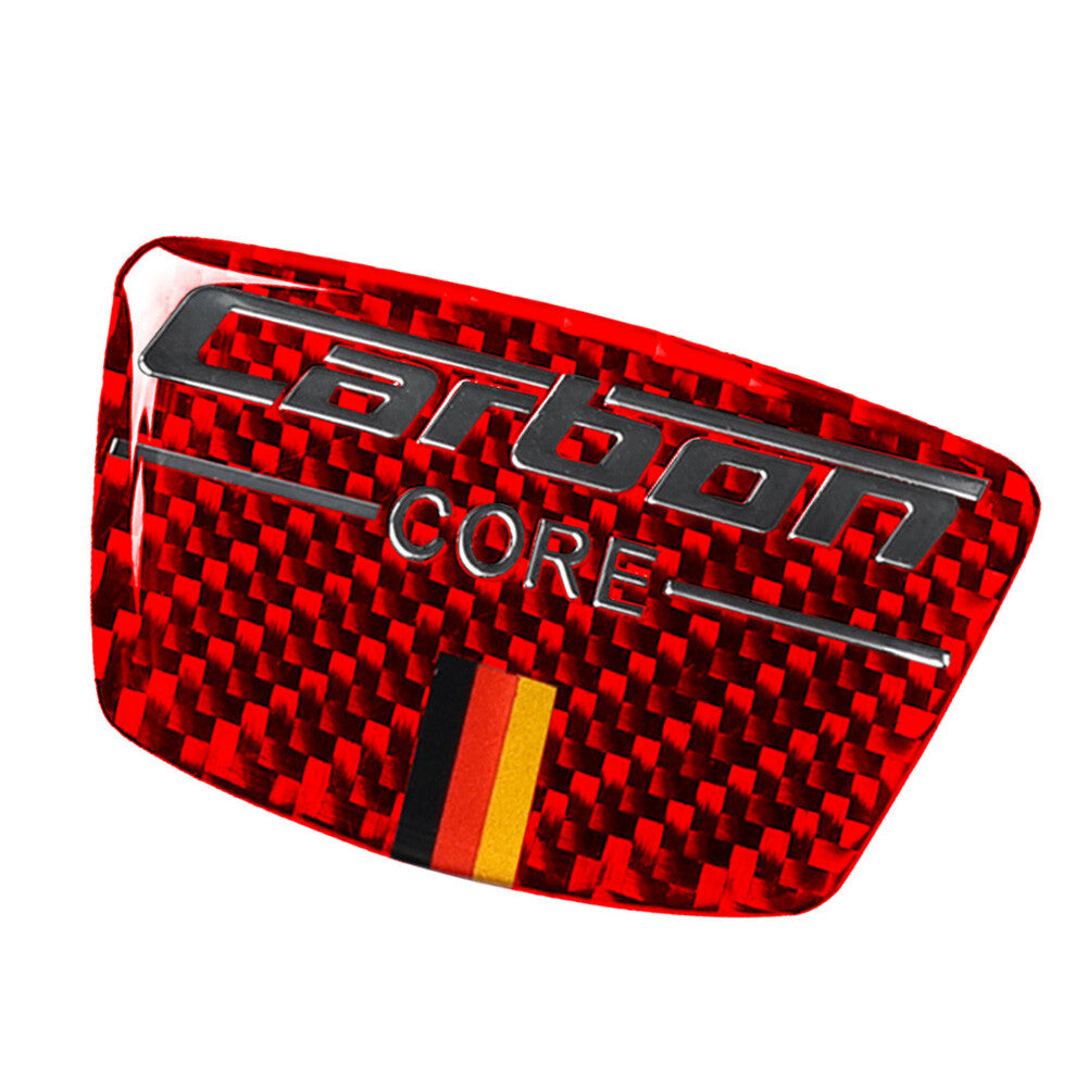 Car Core Emblem B Column Pillar Anti-Collision Trim Carbon Fiber Red Universal