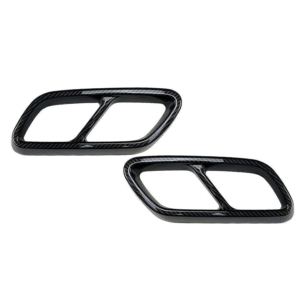 Carbon Rear Exhaust Muffler Tail Pipe Cover Trim for Mercedes-Benz C-Class W20