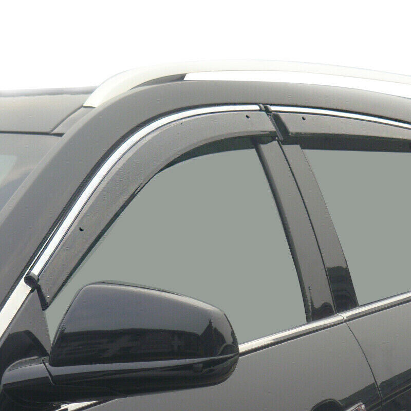 for Cadillac SRX 2010-2016 Chrome Trim Side Window Visors Guard Vent Deflectors
