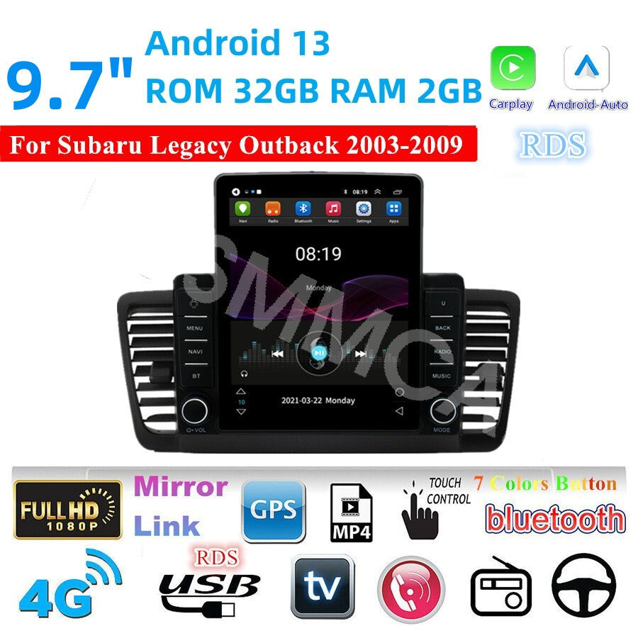 Fit for Subaru Outback 2003-2009 Android Car Stereo Radio GPS WIFI For CarPlay