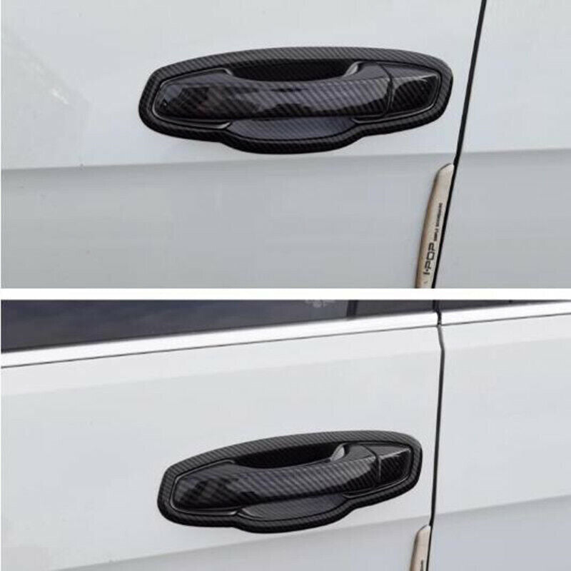 8pcs Carbon Fiber Door Handle Cover Trim for VW for GOLF 7 MK7 2013-2019 Accessaries
