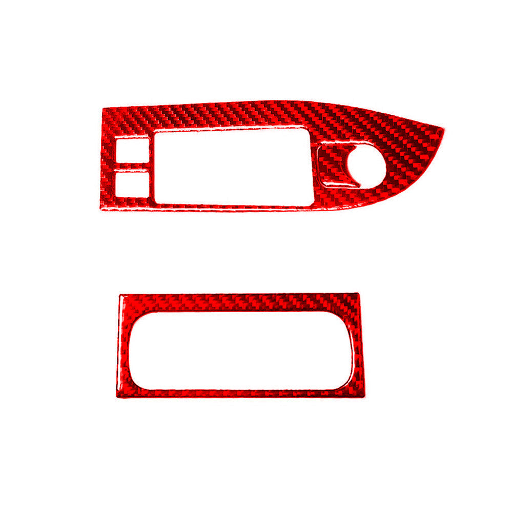 4Pcs Carbon Fiber Inner Door Panel Cover Trim For Taycan 2019-2022 v