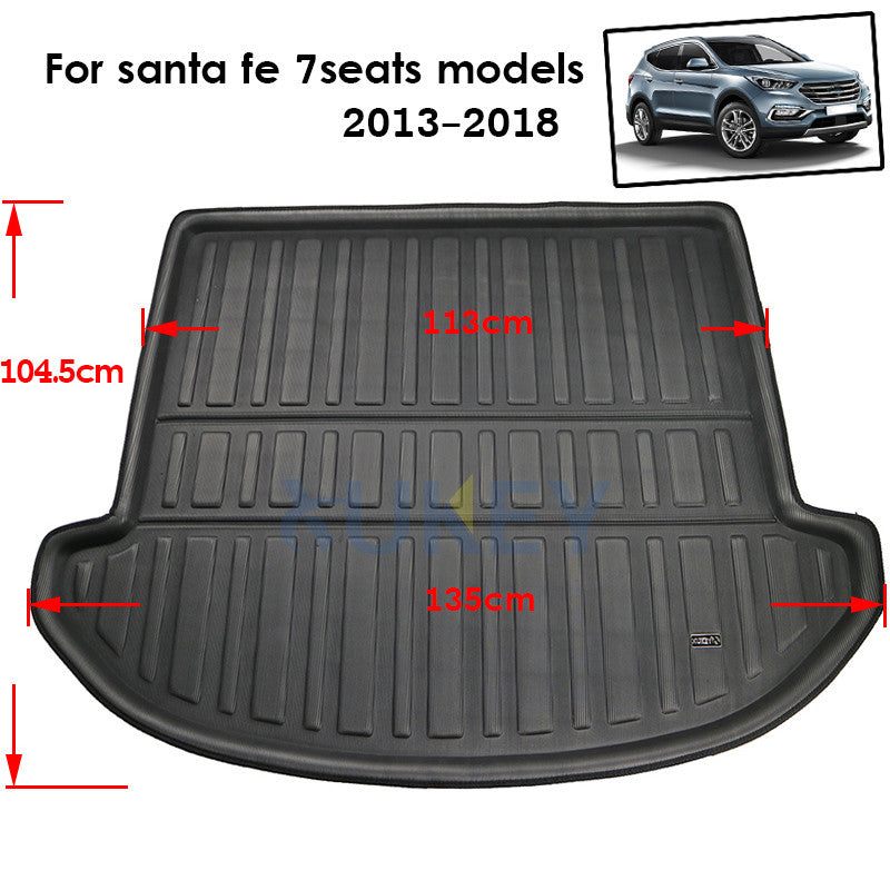 for Hyundai Santa Fe 7 seats 2013-2018 Boot Liner Trunk Cargo Mat Floor Tray NEW Q