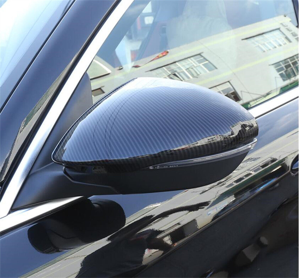 Carbon Fiber ABS Side Rearview Mirror Caps Cover for Alfa Romeo for Stelvio 2017-22