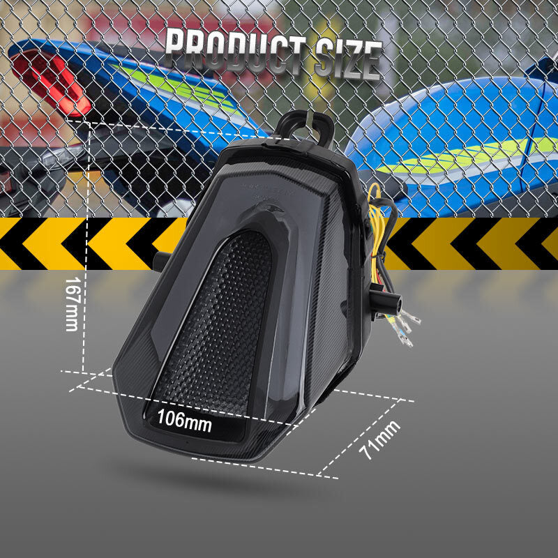 LED Integrated Tail Light Brake Turn Signal Lamp fit GSXR1000 GSX-R 1000 2017-24