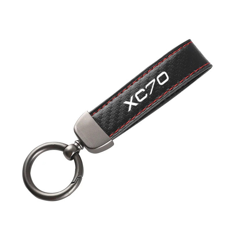 Car keychain/key ring/key fob for XC70, car accessories, black and red.