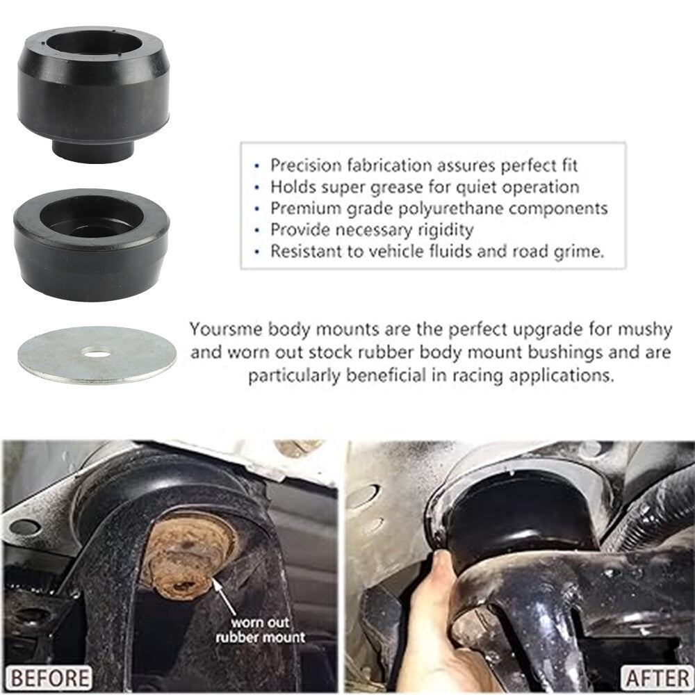 7-141 Body Cab Mount Bushing Kit For 99-14 for Chevy Silverado for GMC for Sierra 1500/2500 Q