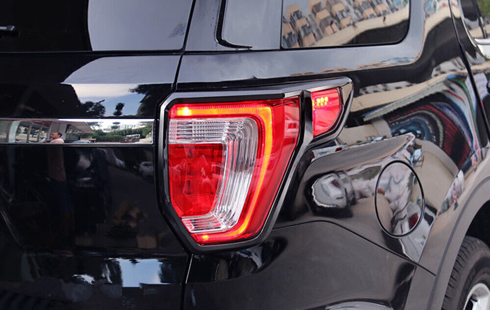 for Ford Explorer 2016-2019 Glossy Black Rear Tail Light Lamp Frame Cover Trim