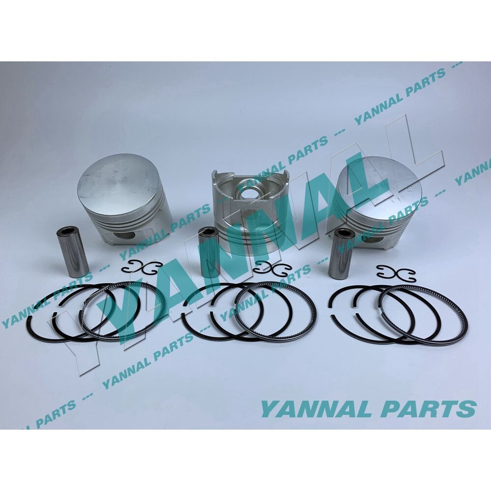3-piece piston pack with piston rings + 0.5 mm for Kubota D1402IDI engine (oversized)