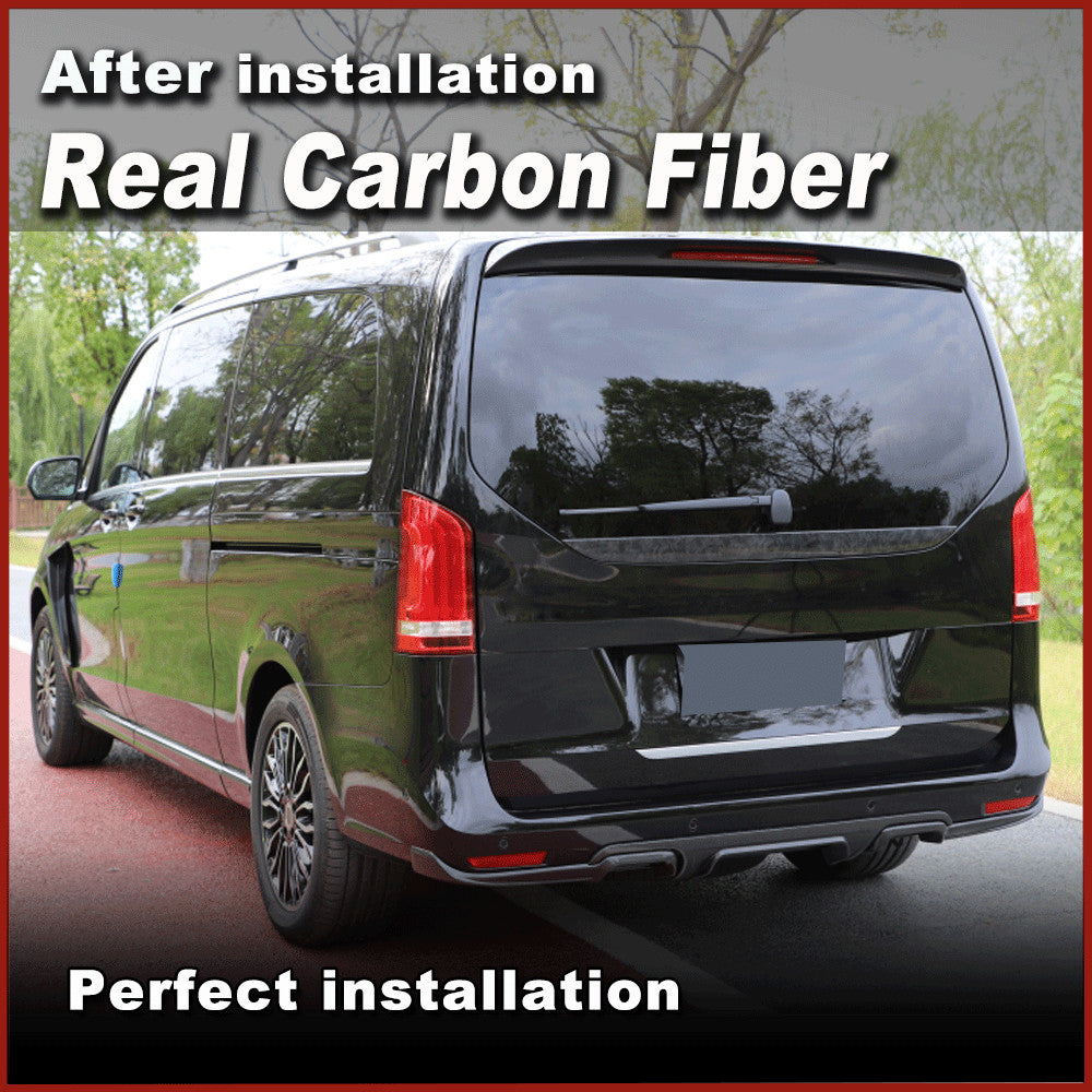 REAL CARBON Rear Bumper Diffuser Spoiler for Mercedes W447 V Class V250 2016-18