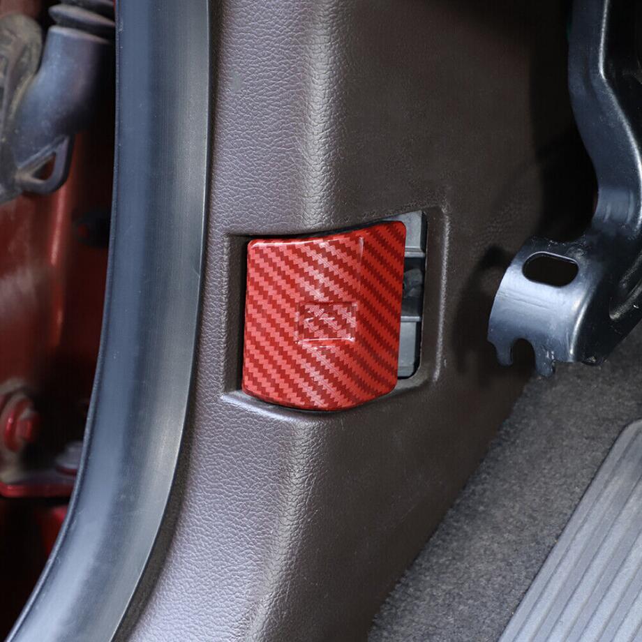 Suitable for 15-23 for Ford F150 F-150 Red Carbon Engine Hood Switch Button Cover Trim