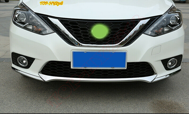 3x for Nissan Sentra 2020-23 Steel Chrome Front bumper protection cover Trim Set