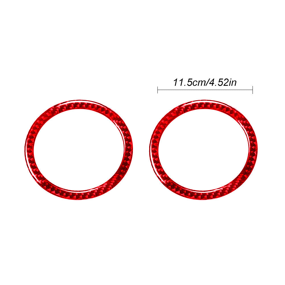 2Pcs Red Carbon Fiber Front Door Speaker Cover Trim for BMW Z4 E85 2003-2008