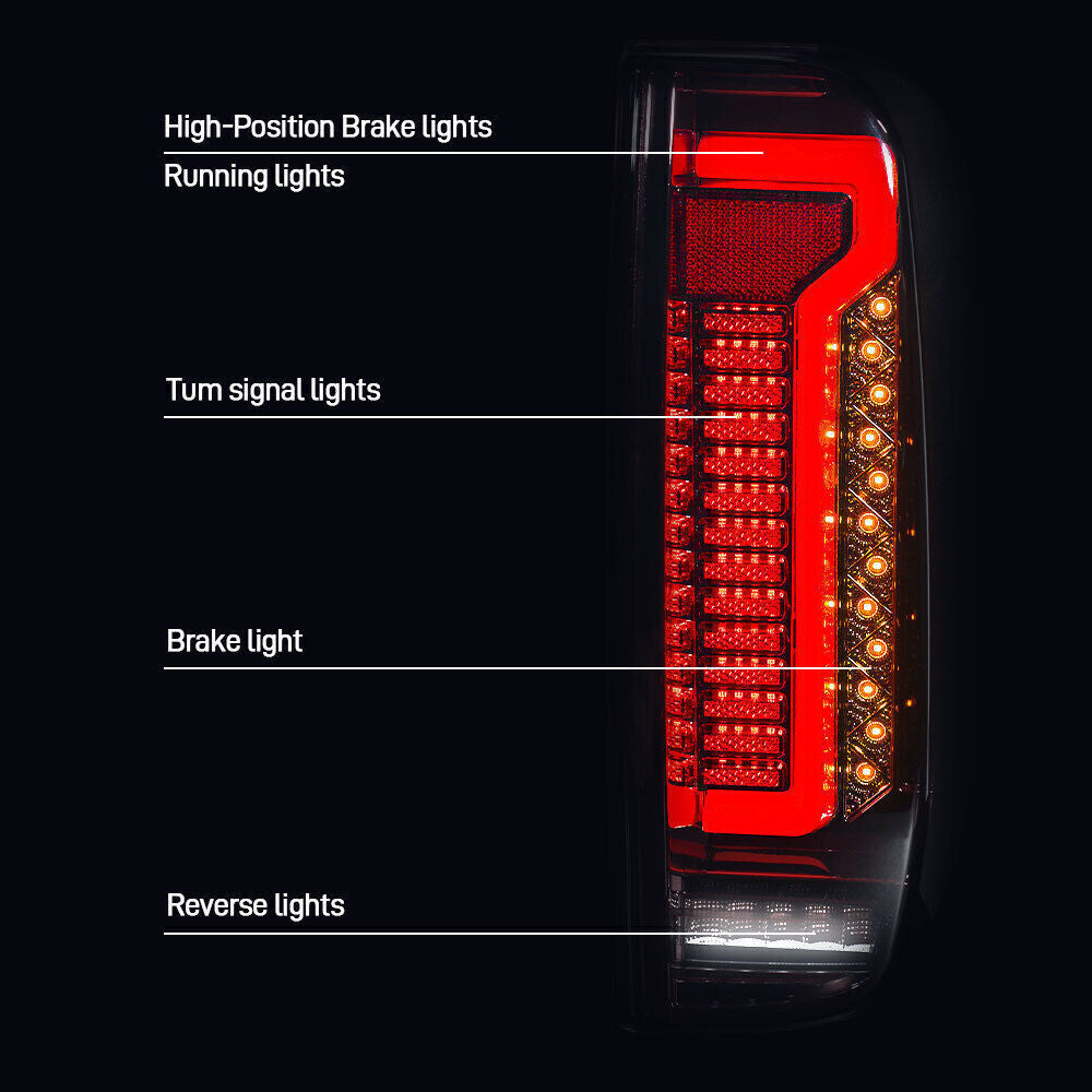 One pair of LED taillights suitable for the front and rear lights of 2005-2014 for Nissan Navara D40.