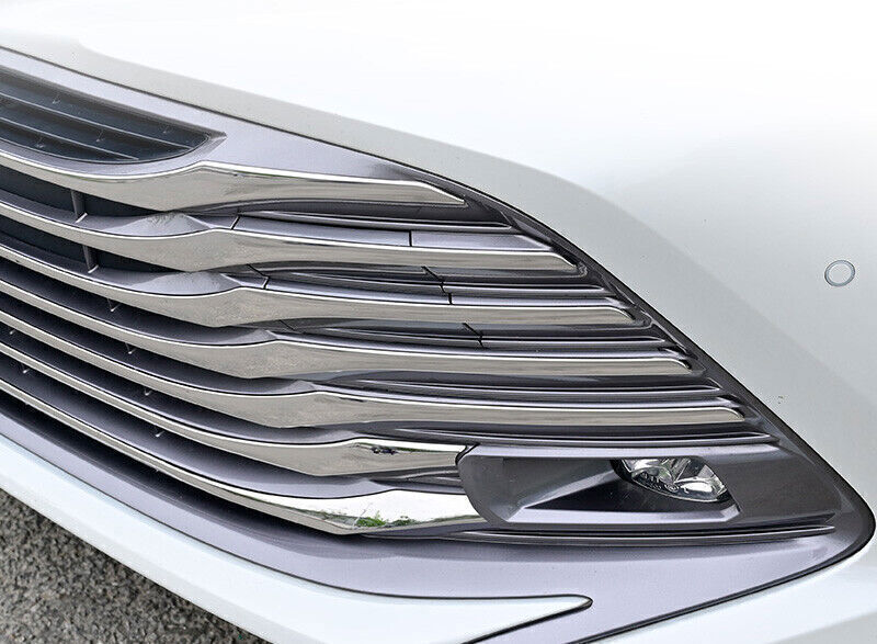for Toyota for Camry 2018-2020 Chrome Car Front Lower Mesh Grille Grill Strip Trims