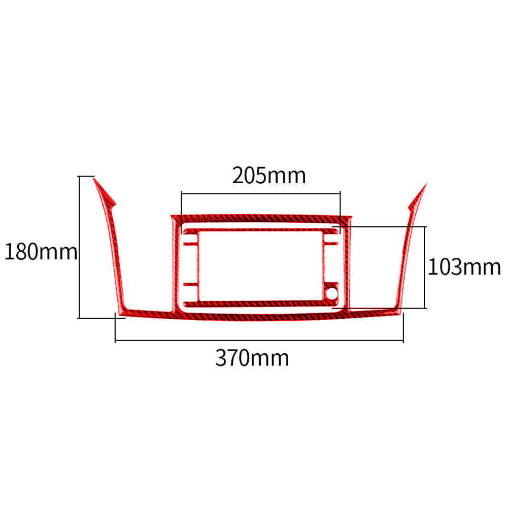 Red Carbon Fiber Rear Cup Holder (4DR) Cover For Colorado 2004-12/ for canyon 2005-12 v