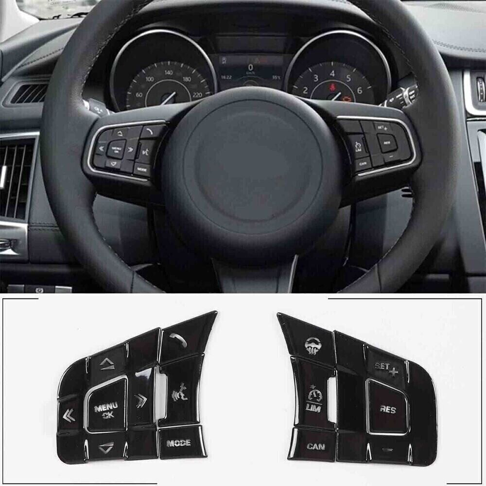 Black Alloy Steering Wheel Button Replace for Jaguar XE,XF,F-PACE,E-PACE, for F-TYPE n
