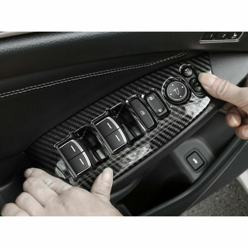 for Honda Accord 2018-21 Carbon Fiber Window Switch Panel Cover Trim Accessories