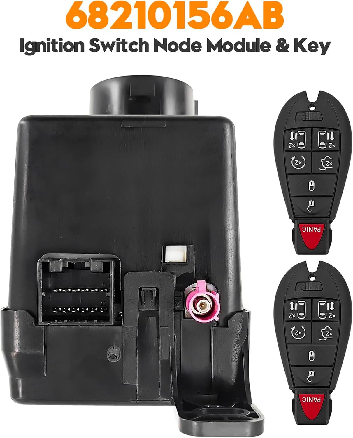 Wireless Ignition Node Module W/ 2 Keys for Chrysler Town Country 68210156AB