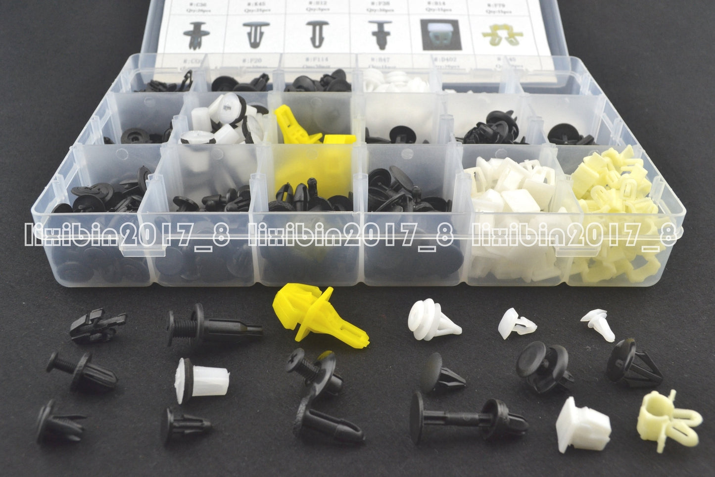 418 Pcs Car Clip Trim Panel Bumper Fender Fastener Retainer Assortment for Honda