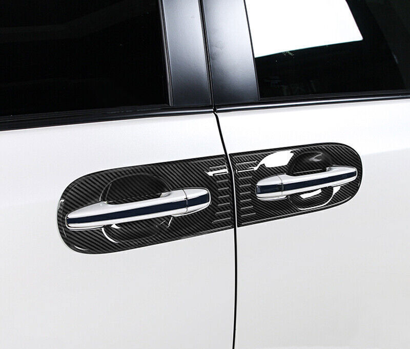 Carbon Fiber pattern Side Door Bowl Cover Trims for Toyota for Sienna 2011-2020 8pcs