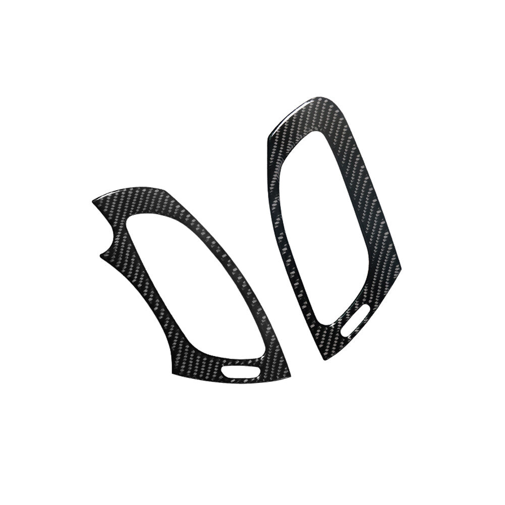 4pcs Red Carbon Fiber Door Side Door Panel Trim for Dodge for Ram 1500 2009-2012 v
