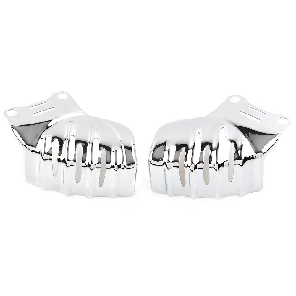 Chrome Front Brake Caliper Screen Insert Covers for Harley Touring Road Glide Q
