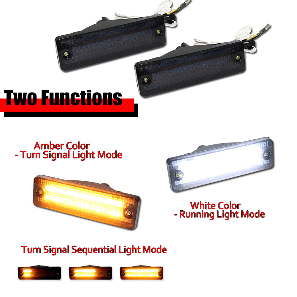 Smoke sequence switch LED DRL signal light suitable for Mazda 323 626 pickup truck- v