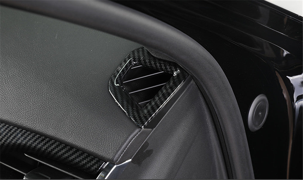 Dashboard LR Air Outlet Vent Trim 2PCS Carbon Fiber for Cadillac CT5 2020-2024