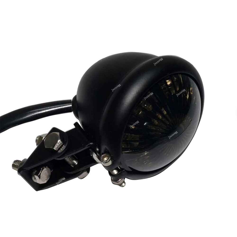 Black Smoke LED Brake Rear Tail Light For Motorcycle Vintage Bates Style Q