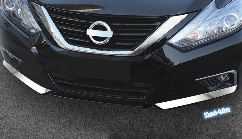 2Pcs for Nissan Altima 2016-2018 Chrome Front Bumper Bottom Protector Cover Trim