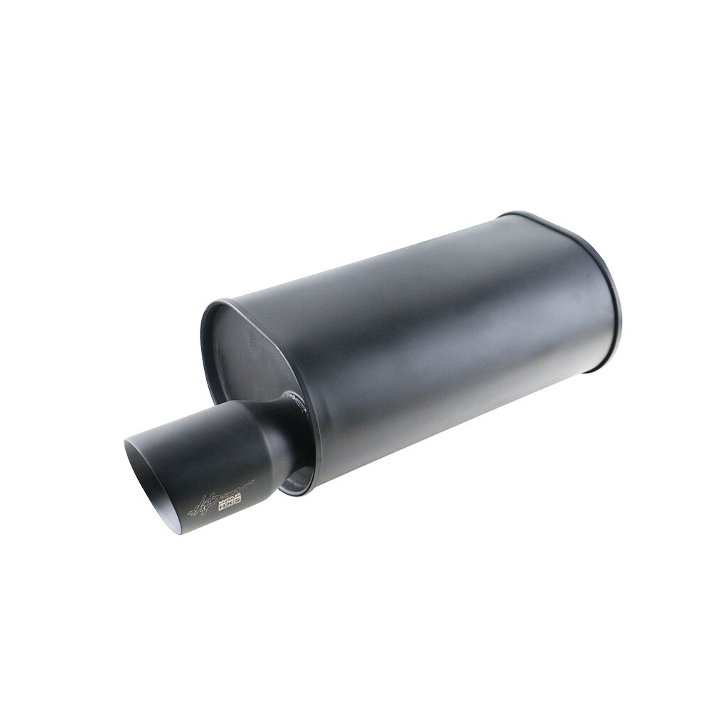 Exhaust Mufffler Tip 2.5 iD Sport Sound Muffler 1.5mm 3.5 OD Matte Black