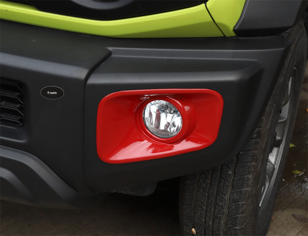 2¡ÁRed ABS Front Fog Light Lamp Cover for Suzuki for Jimny 2019-2022 Car Accessories