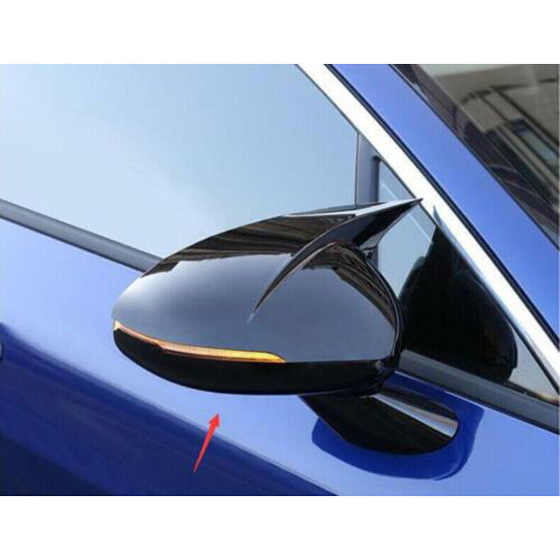 for Kia K5 21-2024 Gloss Black OX Horn Rear View Side Door Mirror Cap Cover Trim