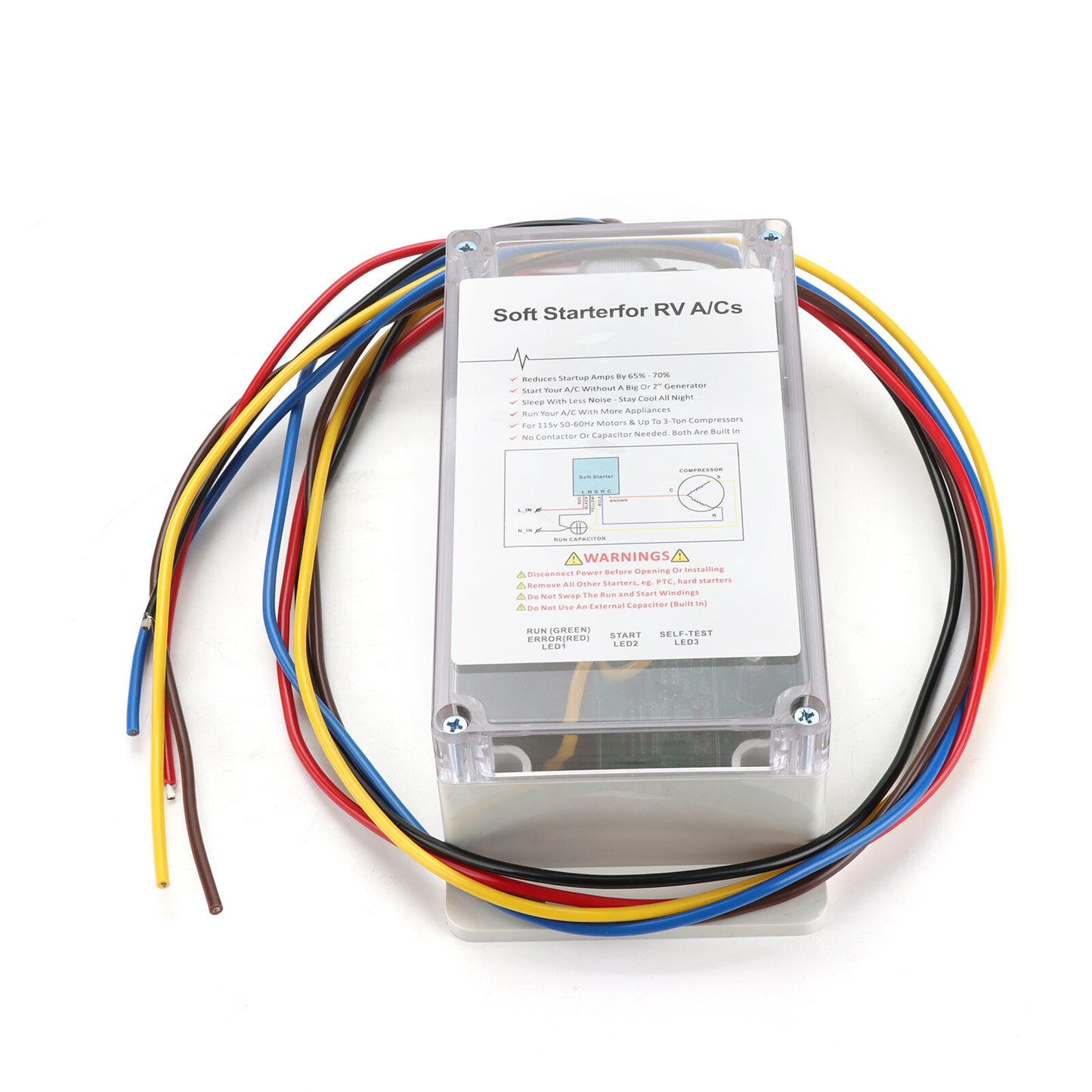 1x Soft Start For RV for RV Air Conditioner Briidea Soft Starter White New Q