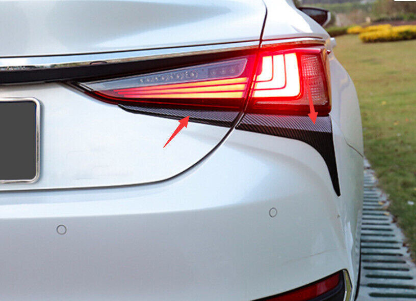 for Lexus ES300h 2018-22 Carbon Fiber ABS Rear Tail Light Lamp Strip Trim Set 4x