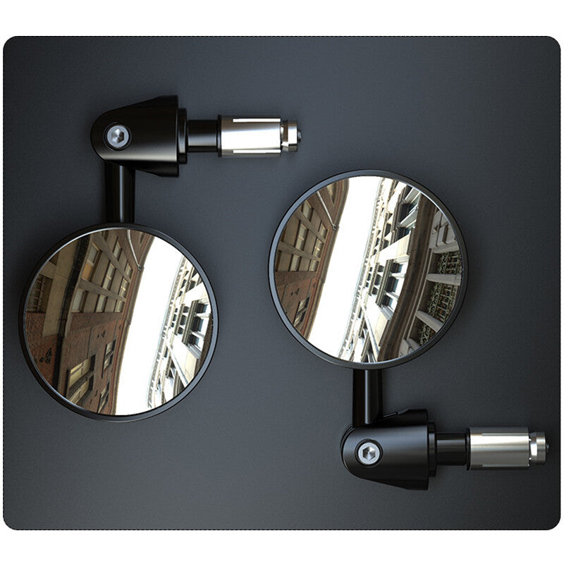 1 pair of 7/8-inch 22mm adjustable motorcycle aluminum handlebar end mirrors n