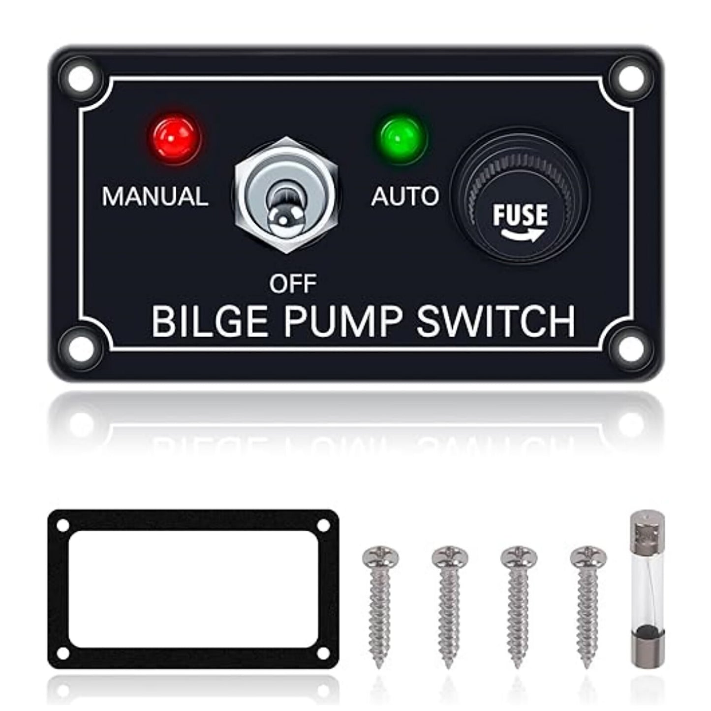 1Pcs Bilge Alarm Pump Switch Part W/ LED Indicator DC12V Marine Boat Accessory