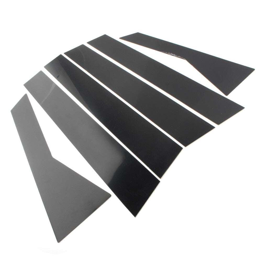 for VW for Jetta 2019-2021 2020 Door Trim Pillar Posts 6pcs/ Set Piano Cover Black